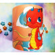 Cute Mushu mug taza