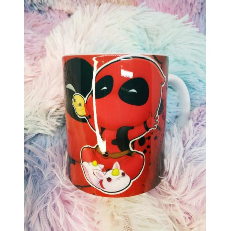 Cute baby Deadpool mug taza