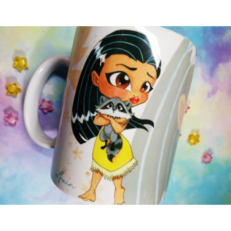 Cute Pocahontas mug taza