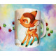 Cute Bambi mug taza