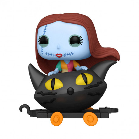 Pesadilla antes de Navidad Figura POP! Disney Train Cart Vinyl Sally in Cat Cart 9 cm