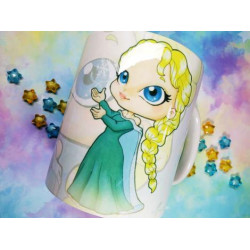 Cute Elsa mug taza