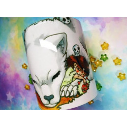 Cute Mononoke and Moro mug taza