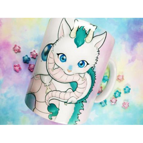 Cute Haku mug taza