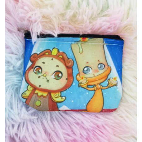 Cute Din Don and Lumiere purse monedero