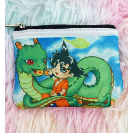 Cute Goku and Shenron purse monedero