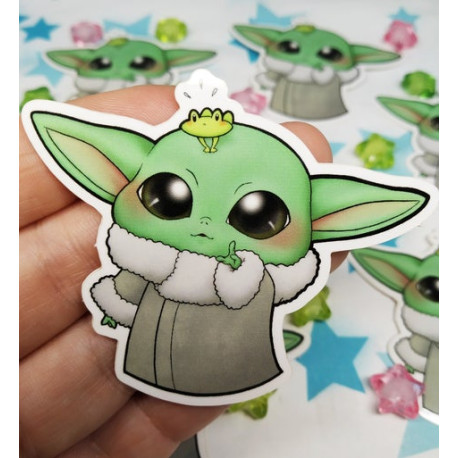 Sticker Pegatina Baby Yoda