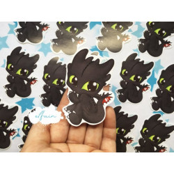 Pegatina papel Sticker Desdentado Toothless