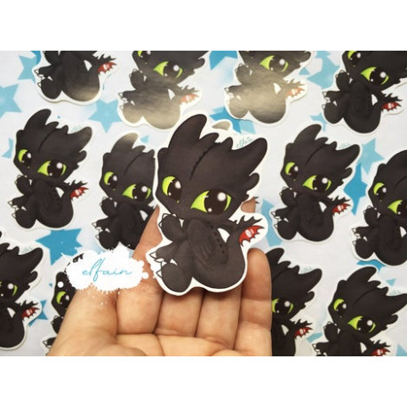 Pegatina papel Sticker Desdentado Toothless