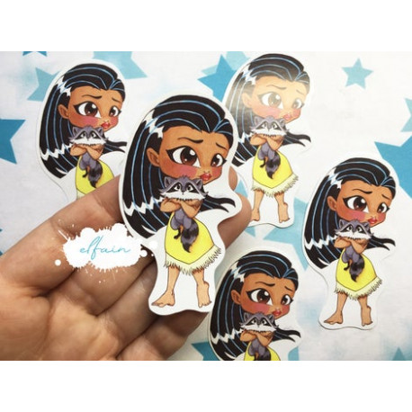 Pegatina papel sticker Pocahontas