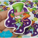 Sticker pegatina papel Mad Hatter