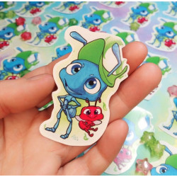 Pegatina papel sticker Flik y Dot