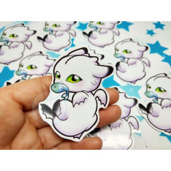 Pegatina papel Sticker Nightlight blanco
