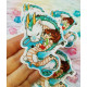 Cute Haku and Chihiro Pegatina Sticker