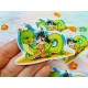 Cute Goku and Shenron Pegatina Sticker