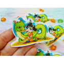Cute Goku and Shenron Pegatina Sticker