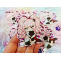 Cute Junko and Monokuma Pegatina Sticker