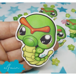 Pegatina papel sticker Caterpie