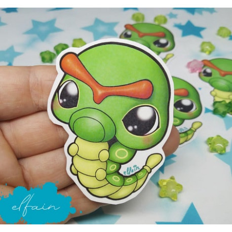 Pegatina papel sticker Caterpie