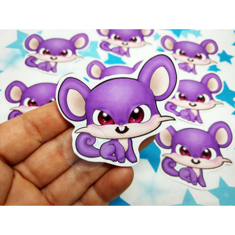 Pegatina papel sticker Rattata