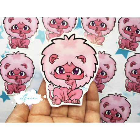 Pegatina papel sticker Lion
