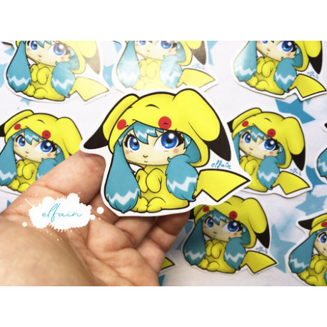 Pegatina papel sticker Miku Pika