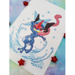 Postal Greninja postcard