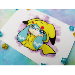 Postal Miku pika postcard