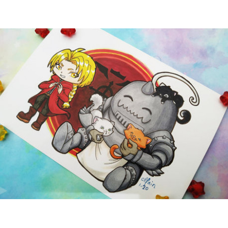 Postal Edward y Alphonse postcard