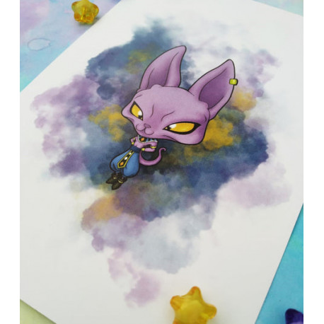 Postal Beerus postcard
