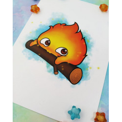Postal Calcifer postcard