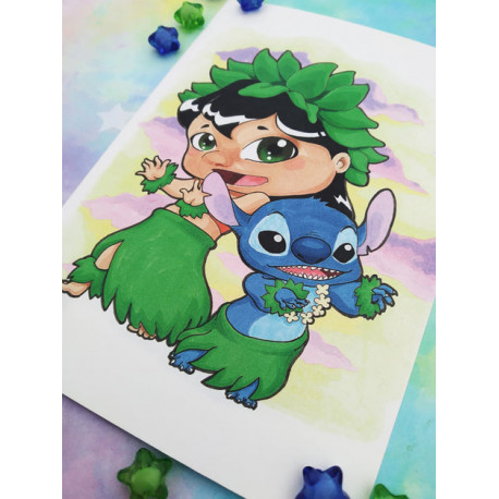 Postal Lilo y Stitch postcard