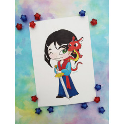 Postal Mulan postcard