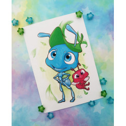 Postal Bichos Bugs postcard