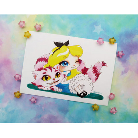 Postal Alicia Alice postcard