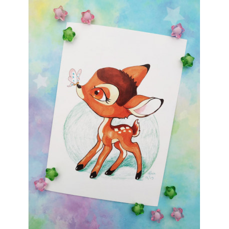 Postal Bambi postcard