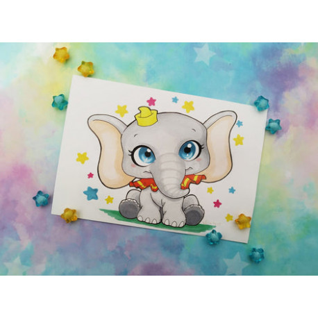 Postal Dumbo postcard