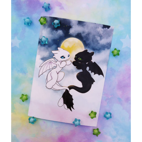 Postal Fury Moon postcard