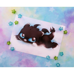 Postal Lying Nightlight tumbado postcard