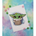 Postal baby Yoda postcard