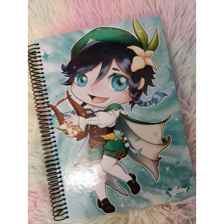 Venti Genshin cuaderno A5 Notebook