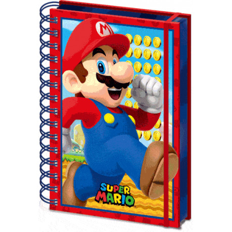 Super Mario Libreta A5 Wiro 3D Mario