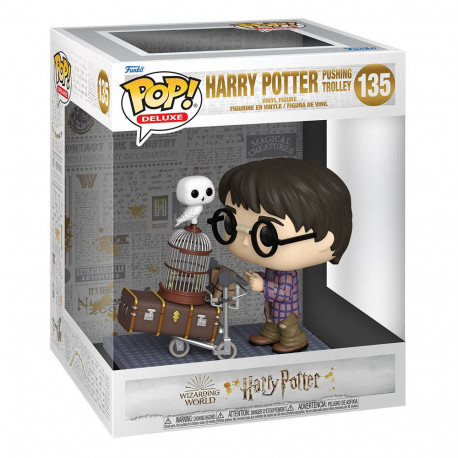 Harry Potter POP! Deluxe Vinyl Figura Harry Pushing Trolley 9 cm