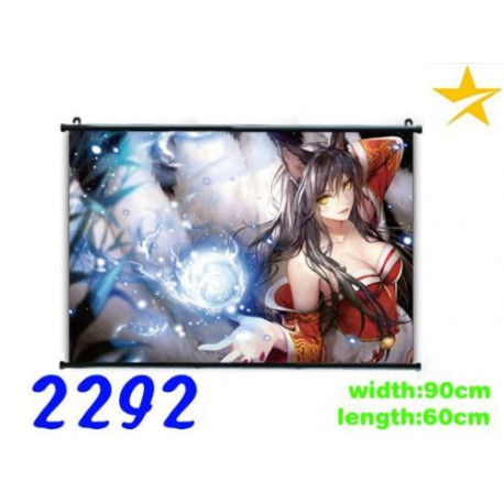 Poster tela Ahri LOL League of Legends poster wallscroll
